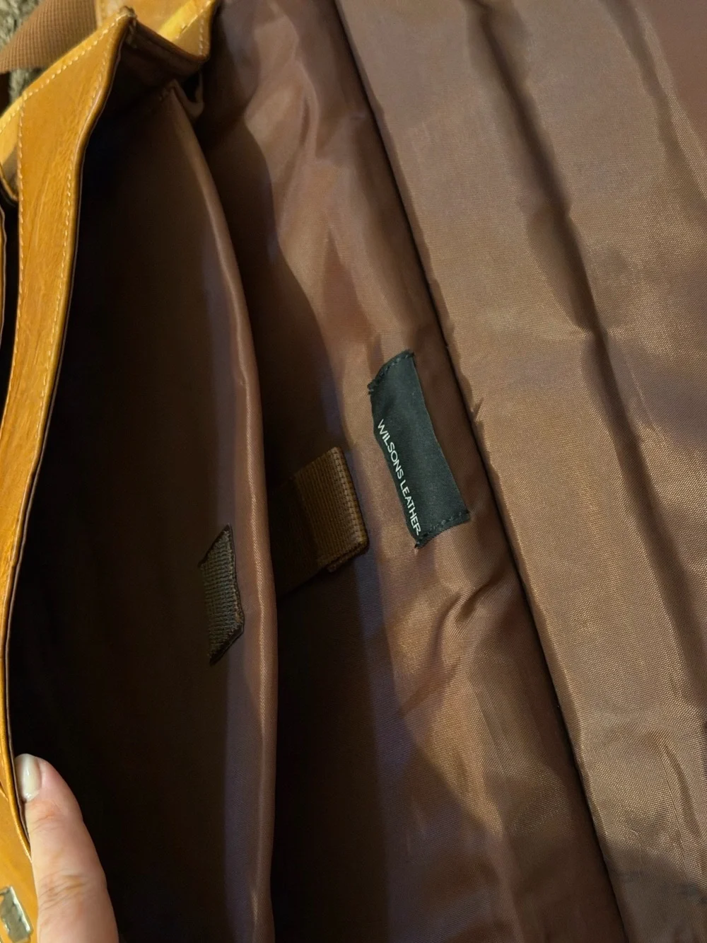 Wilson’s Leather Briefcase Shoulder Bag Double Pockets Laptop Bag